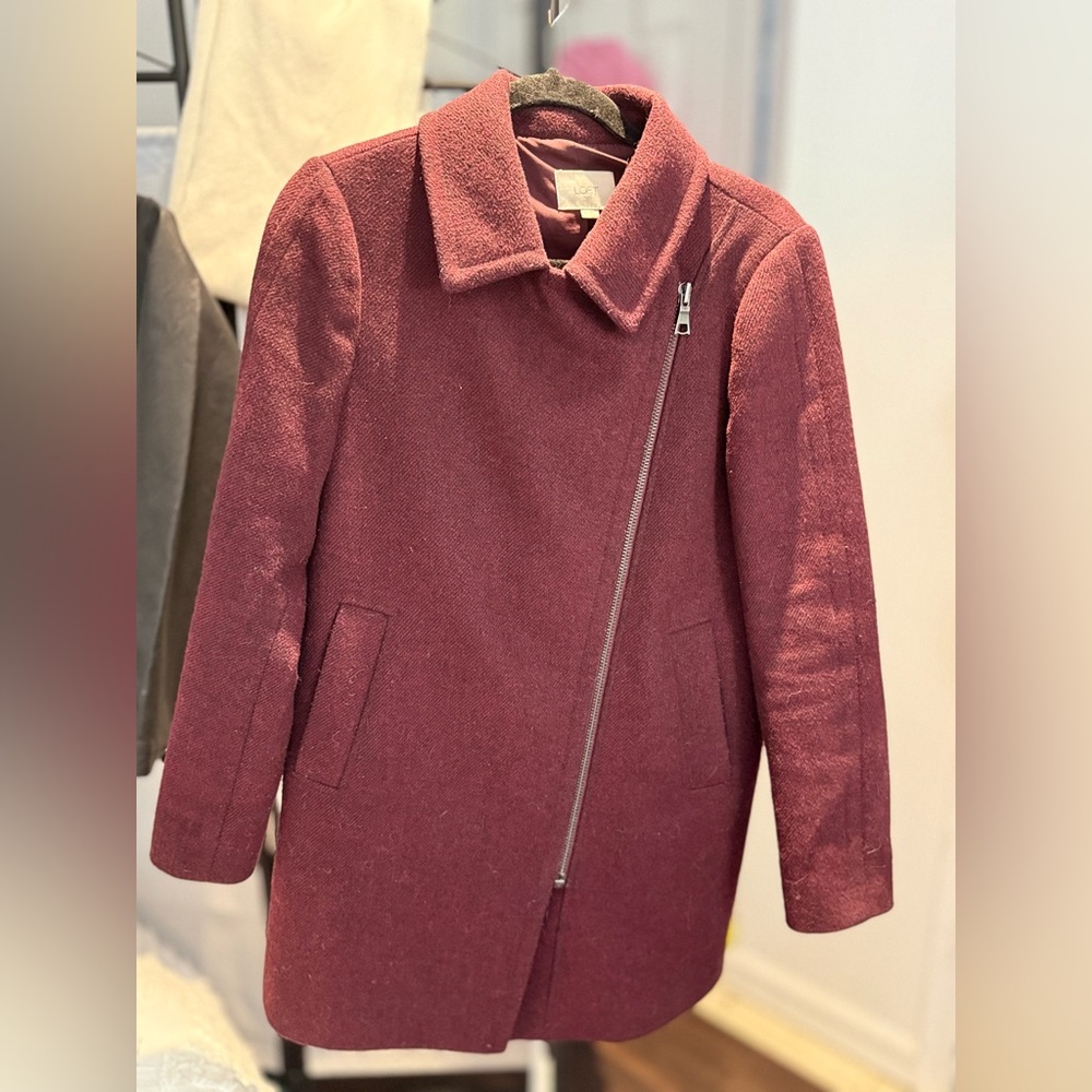 LOFT Deep Purple Zip Jacket